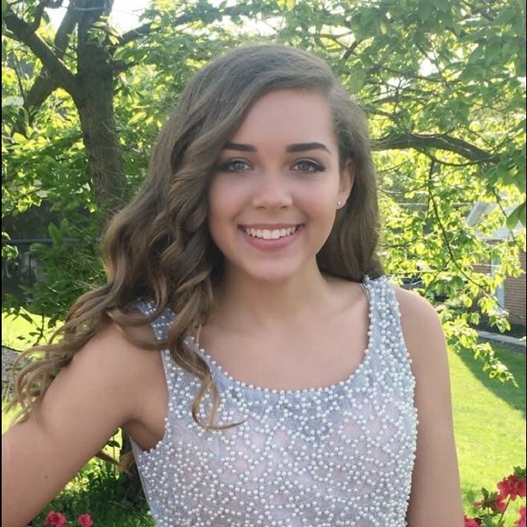 ‘Just for Me’ Baby Pink w/ pearls dress size 3 - Picture 4 of 4